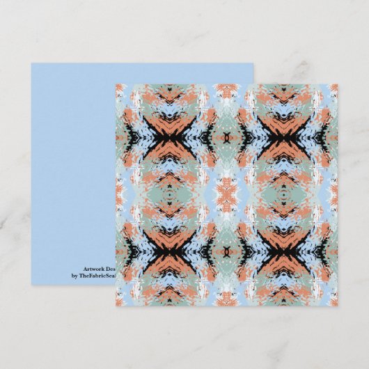 Abstract Split Ends Pattern And Soft Pastels Kaart (Voorkant / Achterkant)