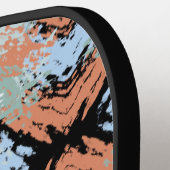Abstract Split Ends Pattern And Soft Pastels Pickleball Paddle (Links Detail)