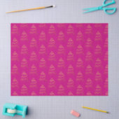 Abstract sprankelend goud, Magenta kerstboom Tissuepapier (Craft)