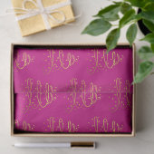 Abstract sprankelend goud, Magenta kerstboom Tissuepapier (Geschenk)