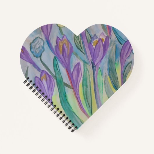 Abstract Spring Crocus Heart Notitieboek (Voorkant)