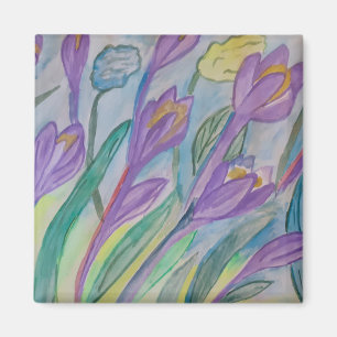 Abstract Spring Crocus Magnet Magneet