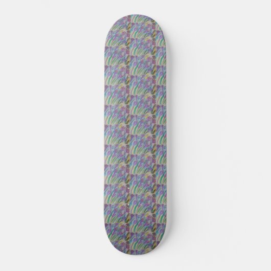 Abstract Spring Crocus Skateboard (Voorkant)