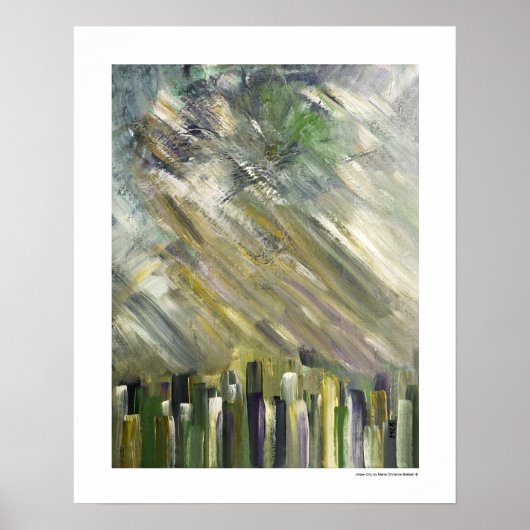Abstract stadsPoster Groen 20 x 16 Prints (Voorkant)