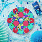 Abstract Star Flower Papieren Bordje (Feest)