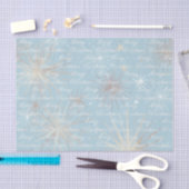 Abstract Starburst Patroon Blauw Vrolijk Kerstfees Tissuepapier (Craft)