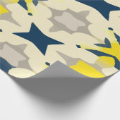 Abstract Starburst Pattern in Yellow and Blue Cadeaupapier (Hoek)