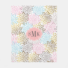 Abstract starburstpatroon fleece deken