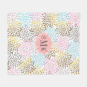 Abstract starburstpatroon fleece deken (Voorkant (Horizontaal))