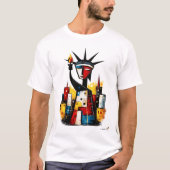 Abstract Statue of Liberty | Modern Expressionism T-shirt (Voorkant)