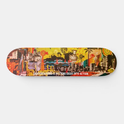 Abstract stedelijk skateboard (Horizontaal)