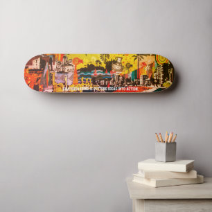 Abstract stedelijk skateboard