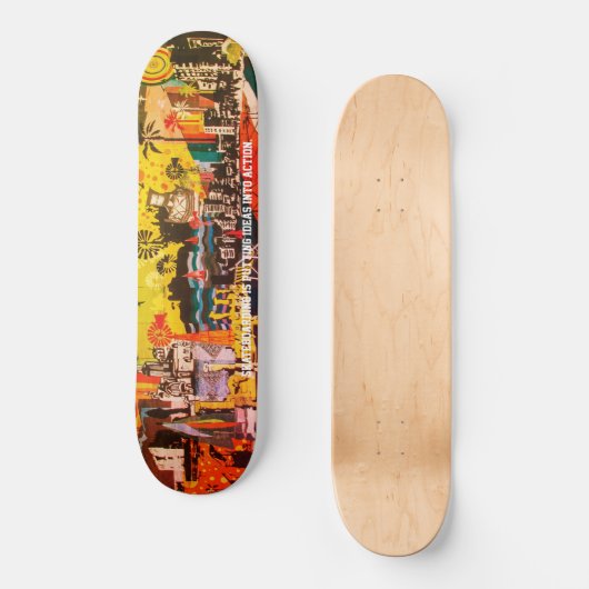 Abstract stedelijk skateboard (Voorkant)