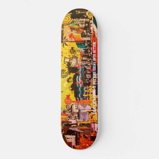 Abstract stedelijk skateboard (Voorkant)
