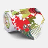 Abstract steelpan met knuppels en verfspier stropdas (Opgerold)