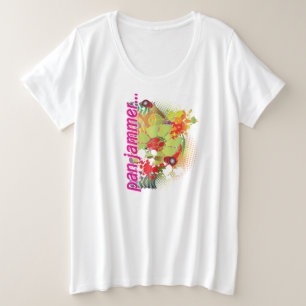 Abstract steelpan met pannen en plastic verf grote maat t-shirt