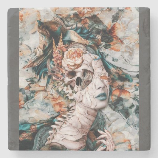 Abstract Stenen Onderzetter (Voorkant)