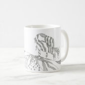 Abstract stick figure custom mug giraffe (Devant droit)