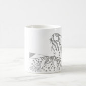 Abstract stick figure custom mug giraffe (Centre)