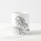 Abstract stick figure custom mug giraffe (Centre)