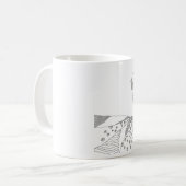 Abstract stick figure custom mug giraffe koffiemok (Voorkant links)