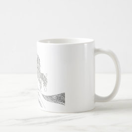 Abstract stick figure custom mug giraffe koffiemok