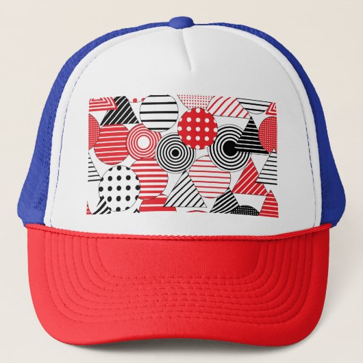Abstract: Stippen & Strepen Trucker Pet (Voorkant)