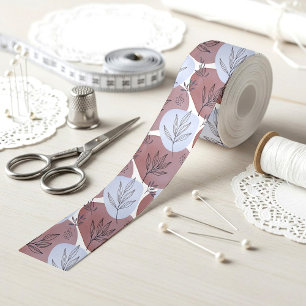 Abstract Stof Roze en Salie Groen Botanisch Patroo Lint