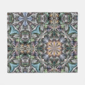 Abstract Stoffig Succulent Garden Rosette Pattern Fleece Deken (Voorkant (Horizontaal))