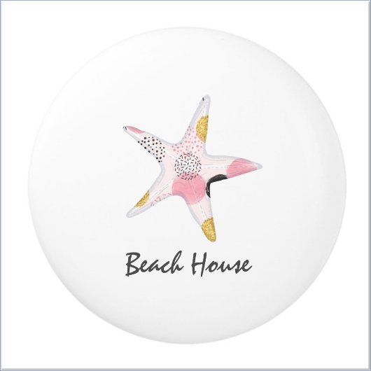 Abstract strand Keramische Knop