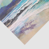 Abstract strand landschap bergen tissuepapier (Detail)