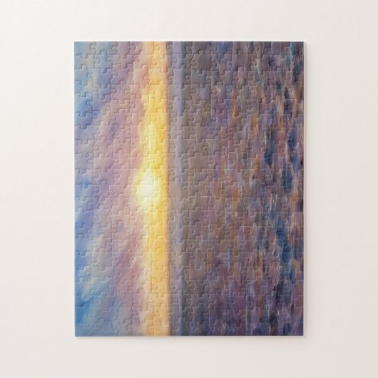 Abstract strand Sunset Art Puzzel Legpuzzel (Verticaal)