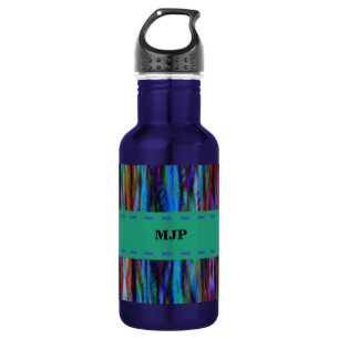 Abstract Stripes Design Waterfles