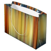 Abstract Stripes Spectrum Background Blue Gold Groot Cadeauzakje (Achterkant Gekanteld)