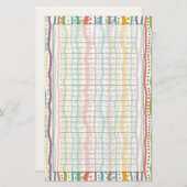 Abstract Stripes - Verticaal patroon Briefpapier (Voorkant / Achterkant)