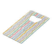 Abstract Stripes - Verticaal patroon Kredietkaart Flessenopener (Achterkant Gekanteld)