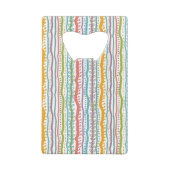 Abstract Stripes - Verticaal patroon Kredietkaart Flessenopener (Achterkant)