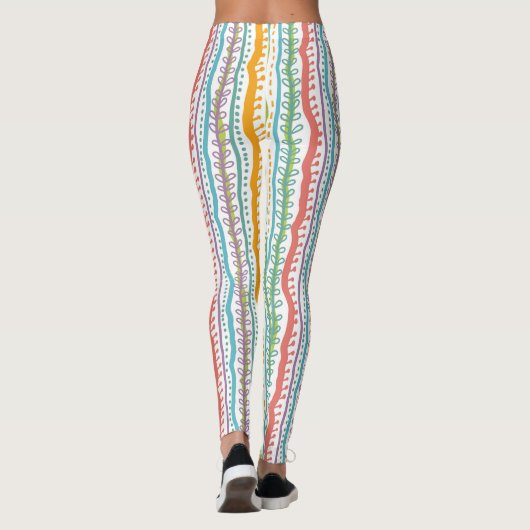 Abstract Stripes - Verticaal patroon Leggings (Achterkant)