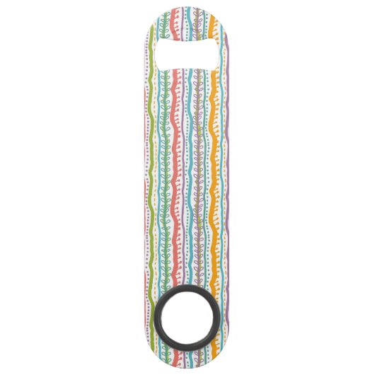 Abstract Stripes - Verticaal patroon Speed Flessenopener (Achterkant)