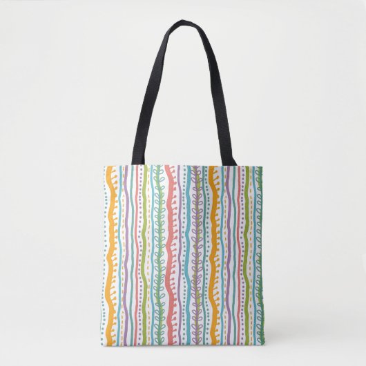 Abstract Stripes - Verticaal patroon Tote Bag (Voorkant)