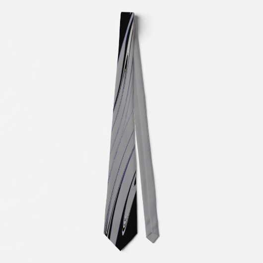 Abstract Stropdas met zwarte en grijze moderne pla (Voorkant)