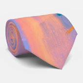 Abstract Stropdas Pastel Kleuren Sinaasappel Strop (Opgerold)