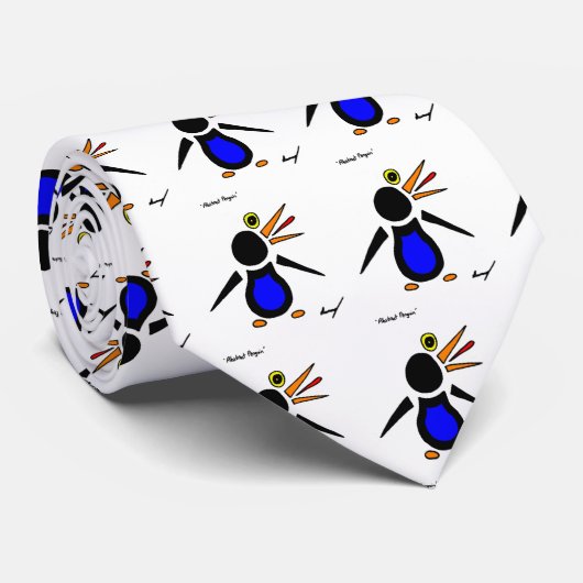 Abstract Stropdas Penguin (Opgerold)