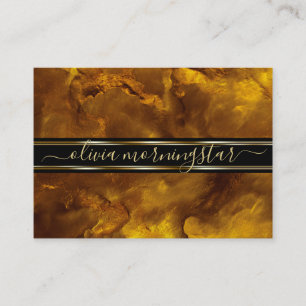 Abstract Stunning Brons Goud Waterverf Visitekaartje