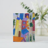 Abstract Summer Village Briefkaart (Staand voorkant)