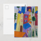 Abstract Summer Village Briefkaart (Voorkant / Achterkant)