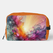 Abstract Sun Rays Floral Cloud Ink Landscape Toilettasje (Achterkant)