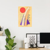 Abstract Sun, Shadows, Reflections, and Structures Poster (Thuiskantoor)