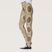 Abstract Sunflower Tile Background Leggings (Links)