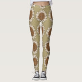Abstract Sunflower Tile Background Leggings (Voorkant)